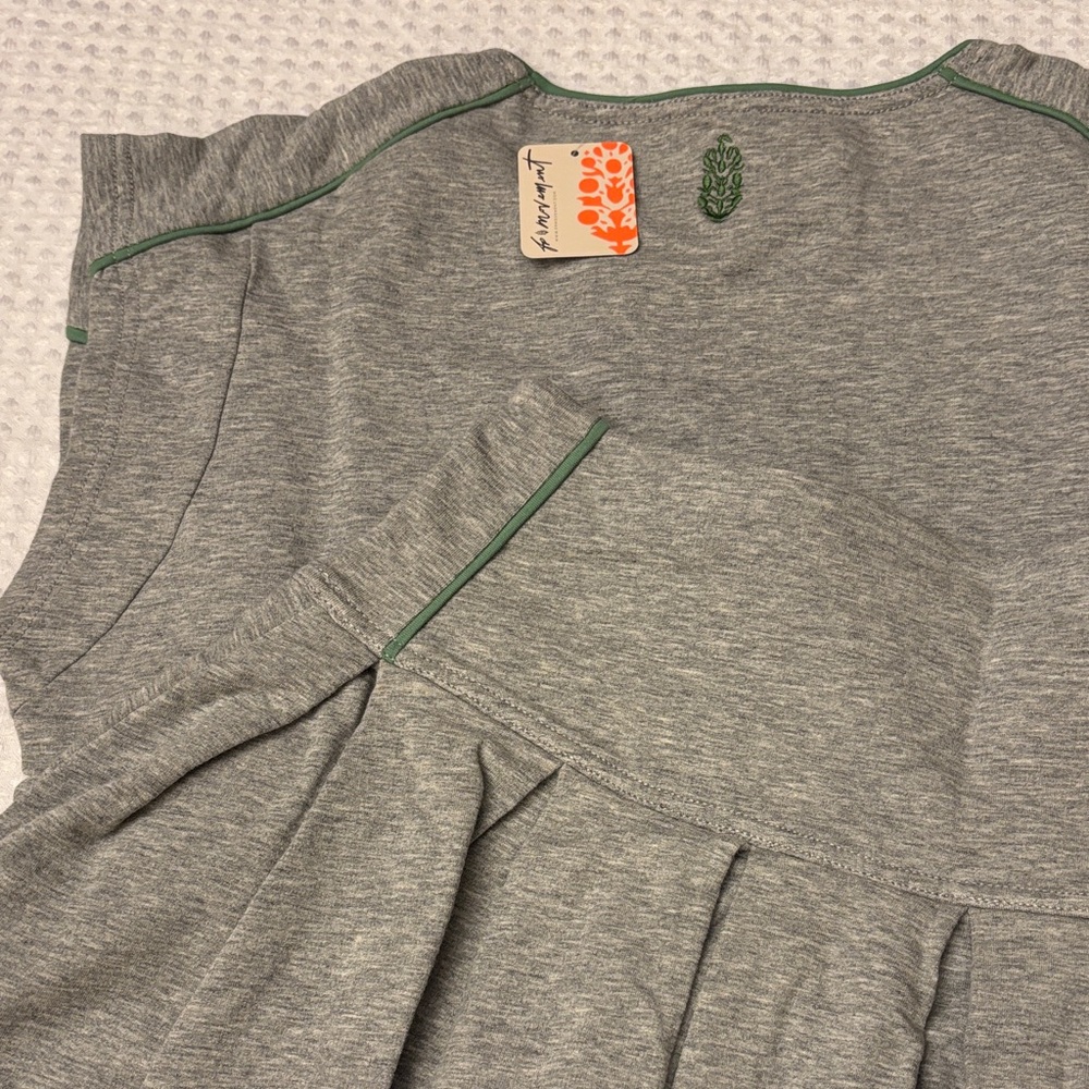 NEW SET! Free People Movement HOME BASE Cap-Sleeve Top Skirt Set GRAY Size SMALL - Picture 14 of 16